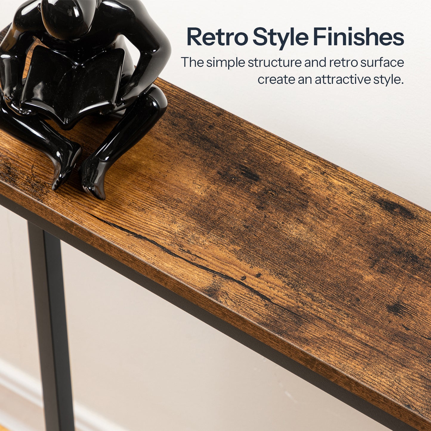 HOOBRO 47.2-inch Narrow Console Table with Power Outlet