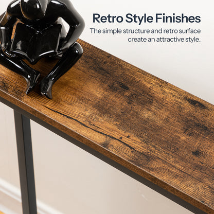 HOOBRO 47.2-inch Narrow Console Table with Power Outlet