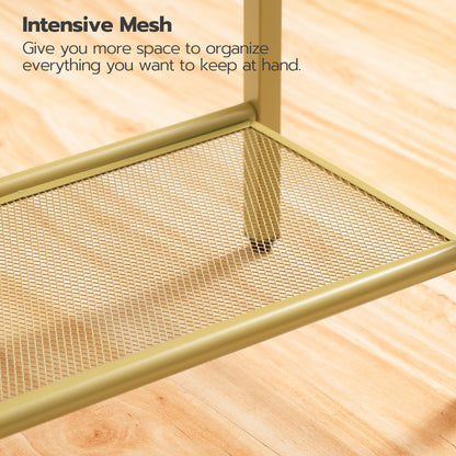 HOOBRO 29.5-inch 3-Tier Tempered Glass Narrow Console Table