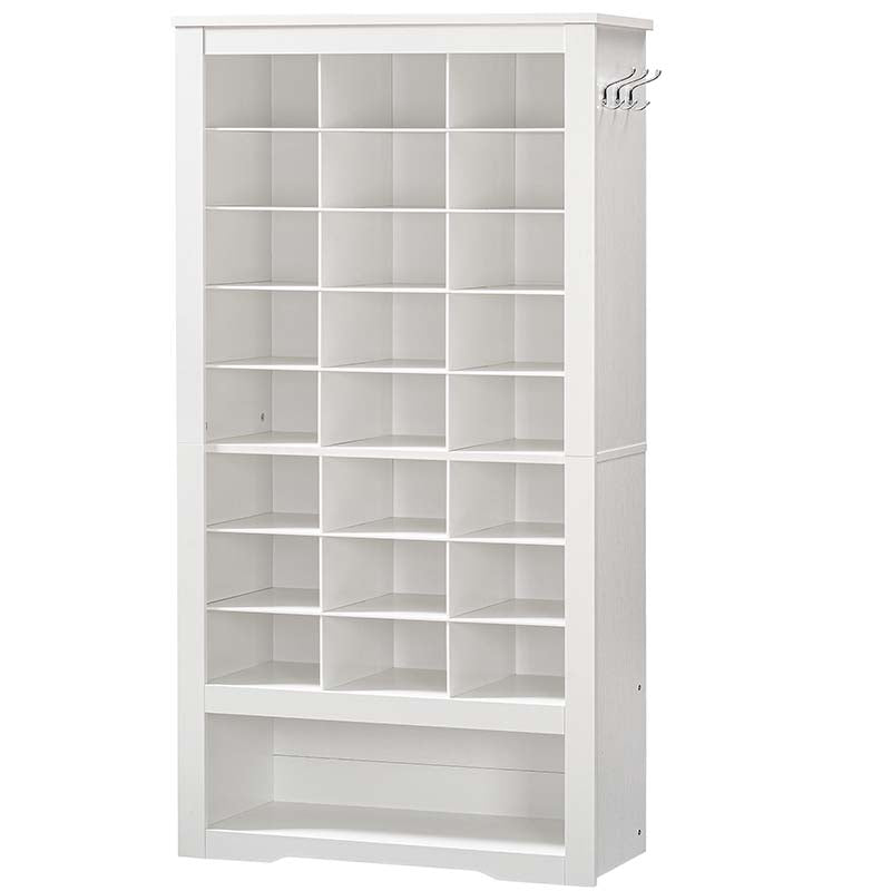 HOOBRO 9-Tier Shoe Storage Cabinet with 24 Compartments & 3 Hooks
