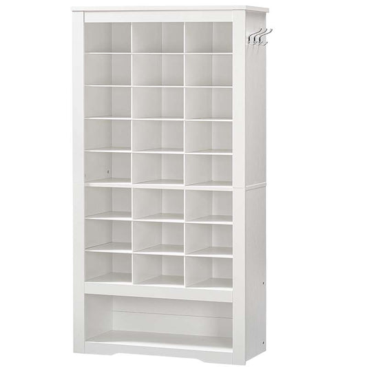 HOOBRO 9-Tier Shoe Storage Cabinet with 24 Compartments & 3 Hooks