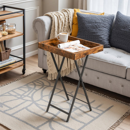 HOOBRO TV Tray Table with Removable Serving Tray