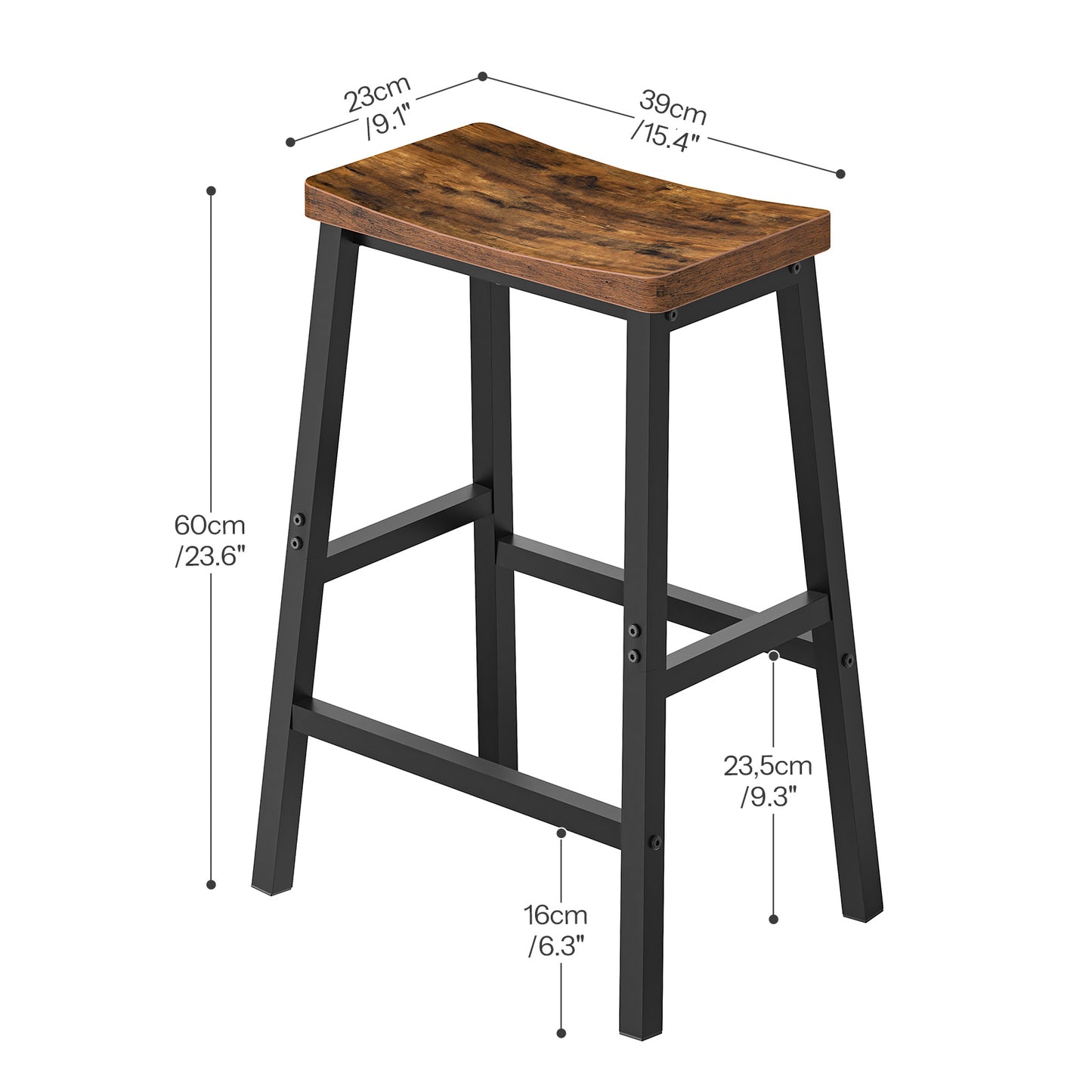 HOOBRO Kitchen Saddle Bar Stool / 2 PICS