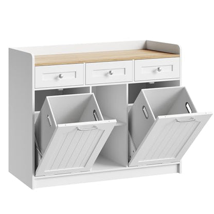 White storage unit with open bins on a white background