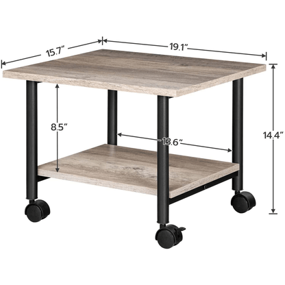Table with dimensions labeled on a white background