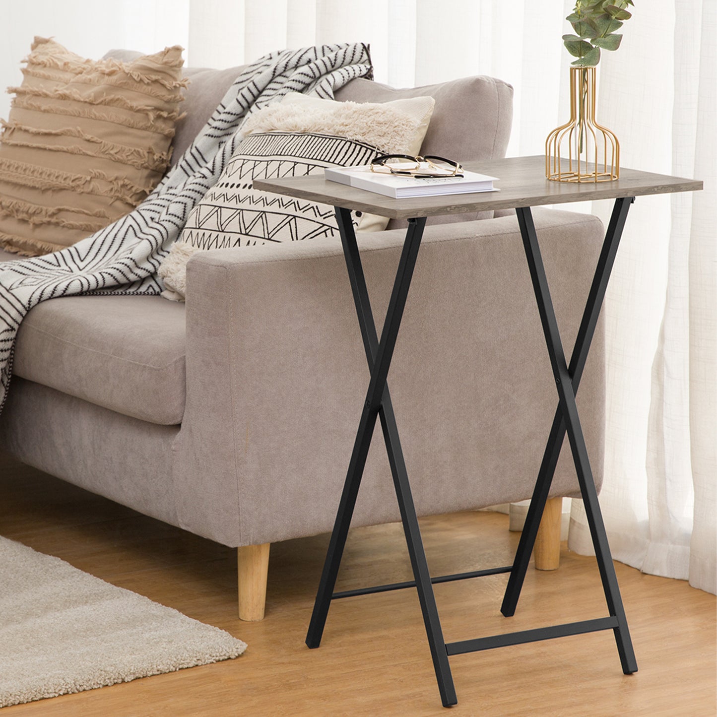 HOOBRO Folding TV Tray Table for Small Space / 2PICS