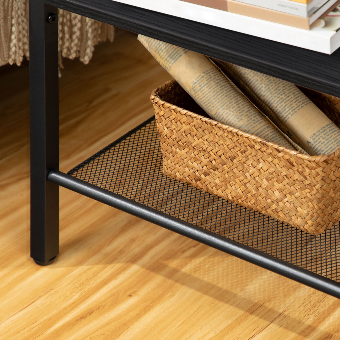 HOOBRO 3-Tier Side Table with Charging Station & USB Port