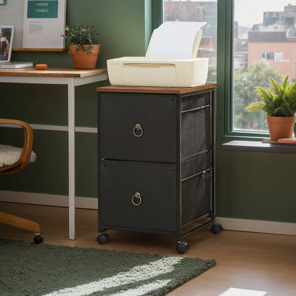 HOOBRO 2 Drawer Rolling File Cabinet & Printer Stand