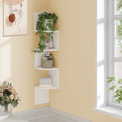HOOBRO 4-Tier Wall-Mounted Corner Shelf /2PICS
