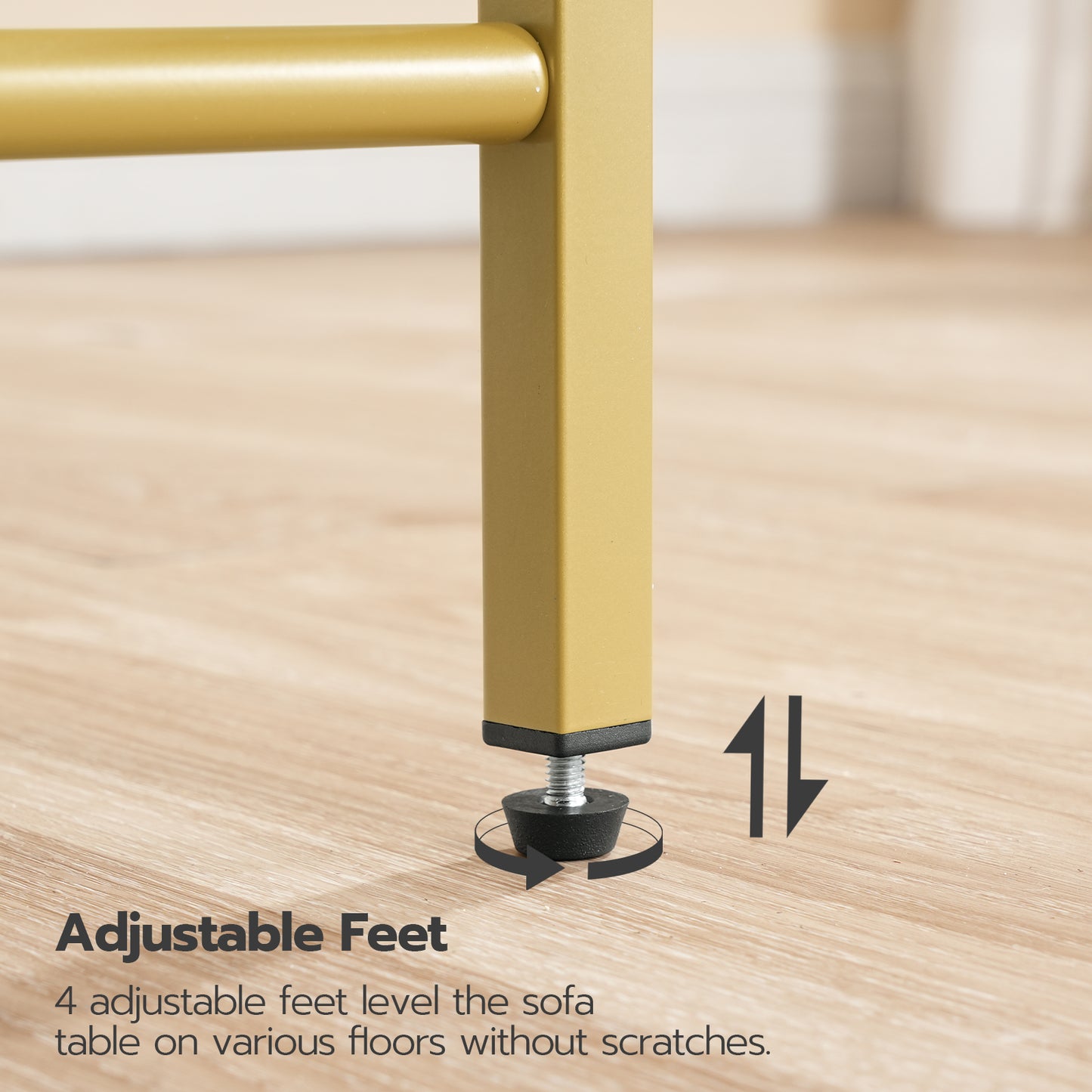 HOOBRO 29.5-inch 3-Tier Tempered Glass Narrow Console Table