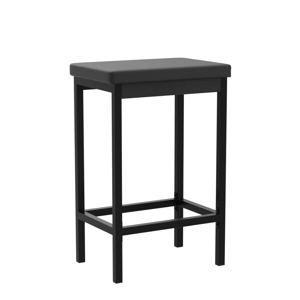 HOOBRO 24.8-inch Black High Thick Padded Bar Stool / 2PICS