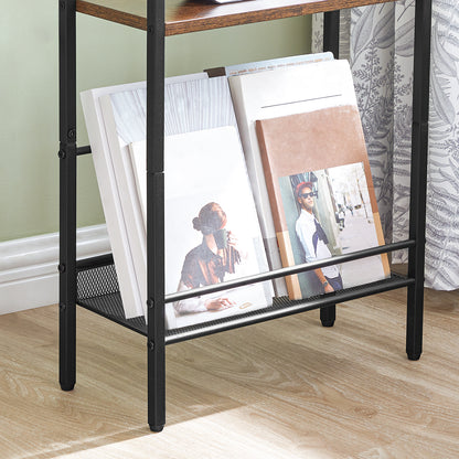 HOOBRO Small Narrow Side Table with Charging Station