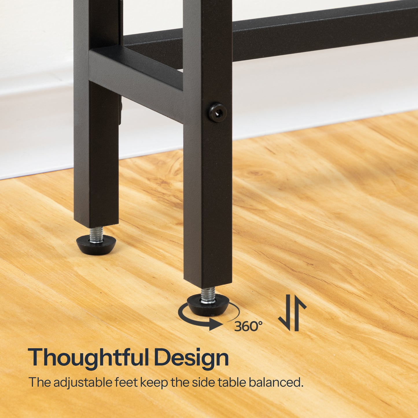 HOOBRO 47.2-inch Narrow Console Table with Power Outlet