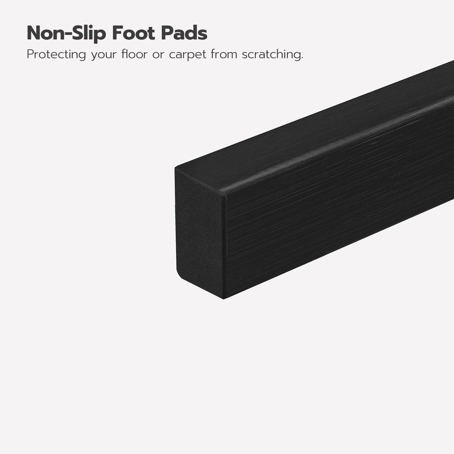 HOOBRO Black 26-inch Bamboo Bar Stool with Footrest /2PICS