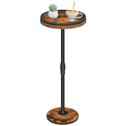 HOOBRO Height Adjustable Small Round Coffee Martini Side Table