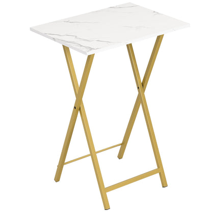 HOOBRO Marble Folding Portable TV Tray Table