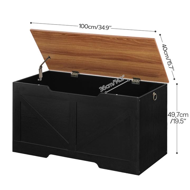 HOOBRO 39.4-inch Vintage Wooden Storage Box