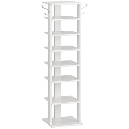 HOOBRO Wooden 8-Tiers Vertical Shoe Rack