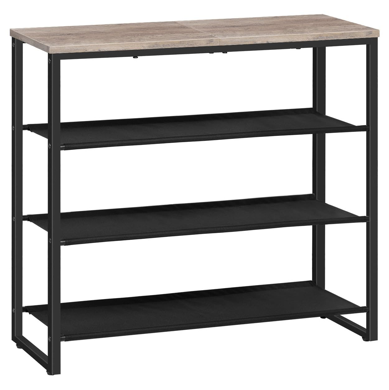 HOOBRO 4-Tier Shoe Rack with Fabric Shelves