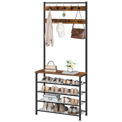 HOOBRO Hall Tree & Coat Rack & Shoe Storage Organizer with Bench