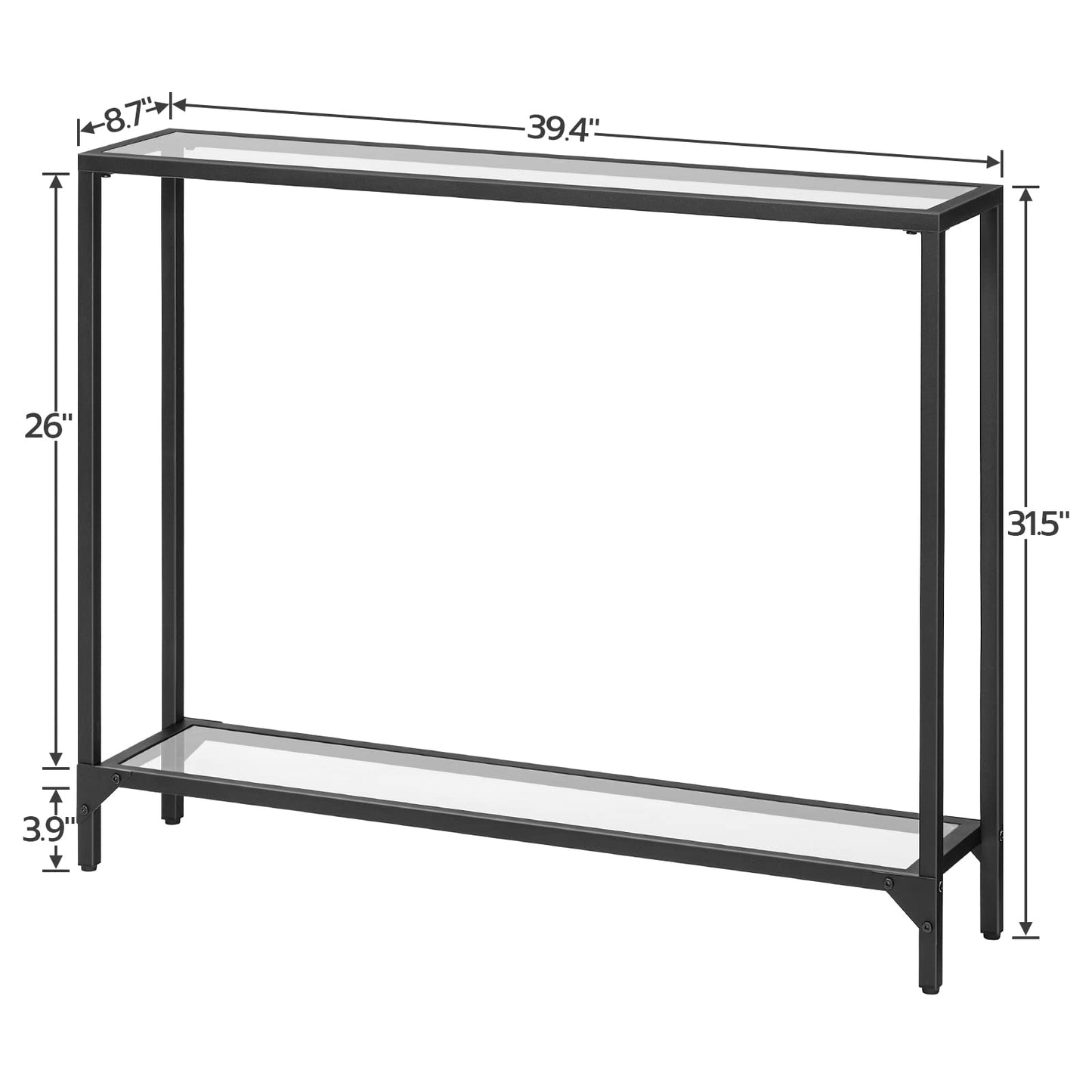 HOOBRO 39.4 inch Metal Frame Entryway Console Table