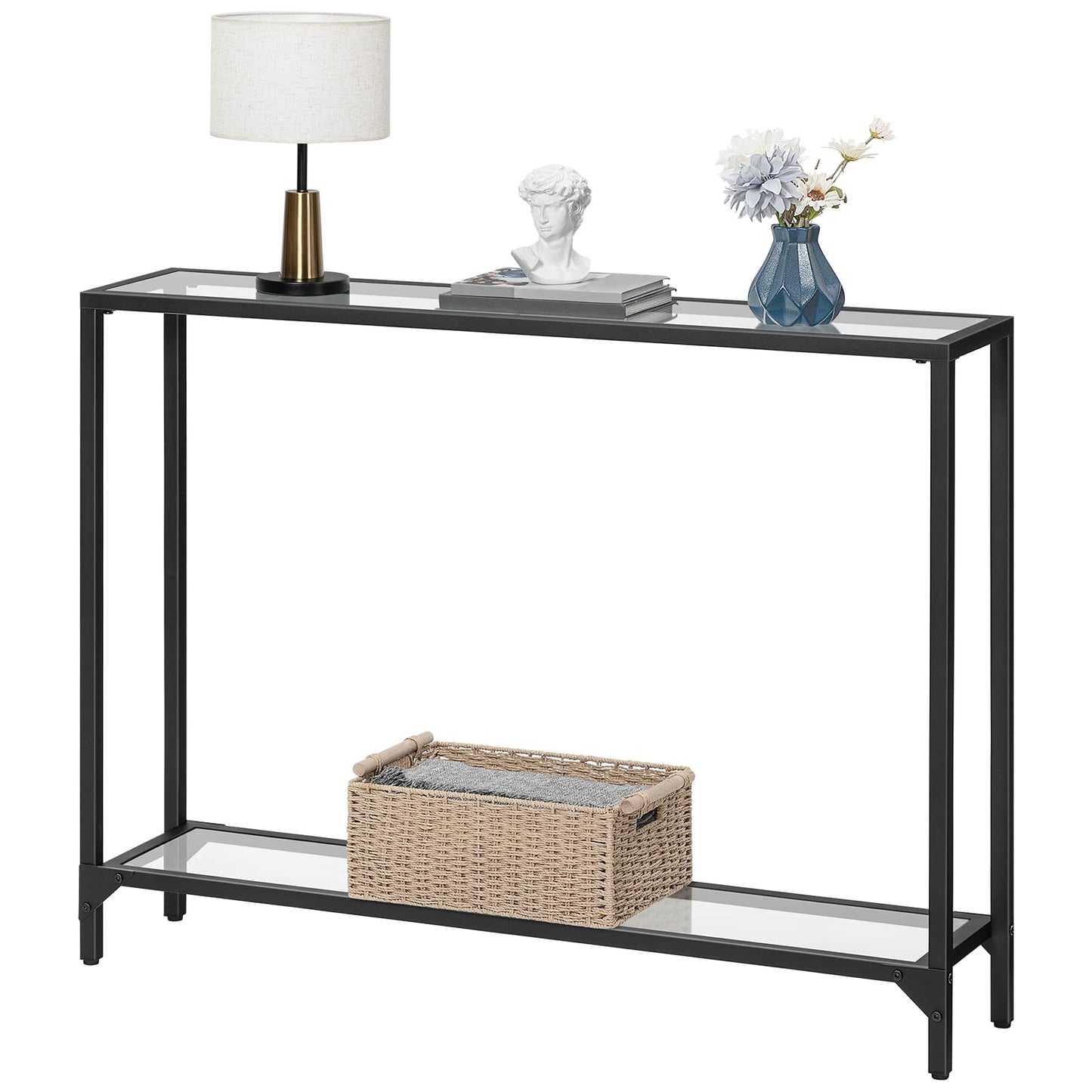 HOOBRO 39.4 inch Metal Frame Entryway Console Table