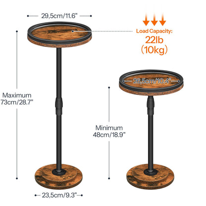 HOOBRO Height Adjustable Small Round Coffee Martini Side Table