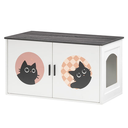HOOBRO Hidden Cat Litter Box Enclosure Furniture