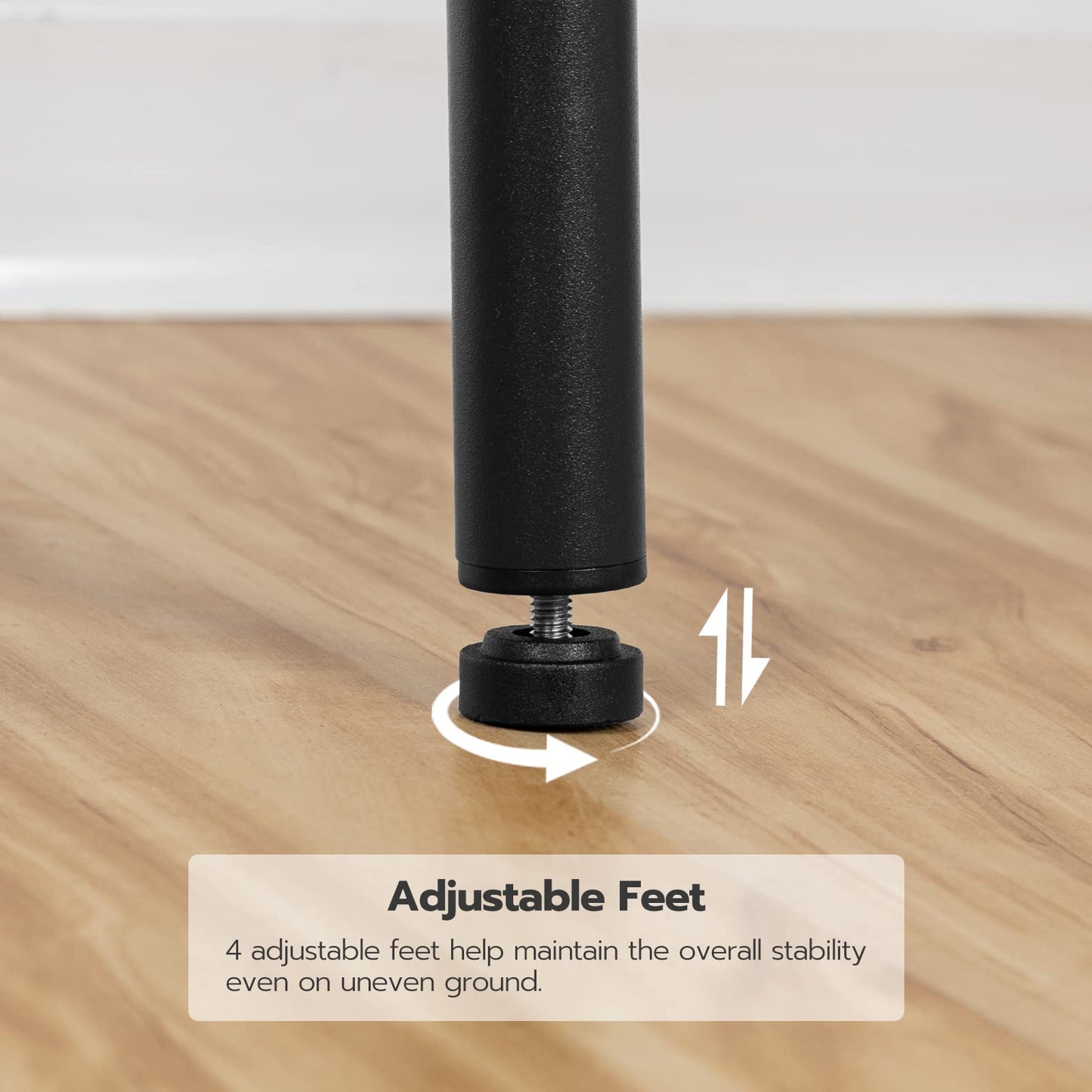 HOOBRO Greige Round Bar Stools with Footrests / 2PICS