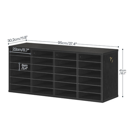 HOOBRO 24-Compartment Office Mailbox File Organizer with Adjustable Shelves