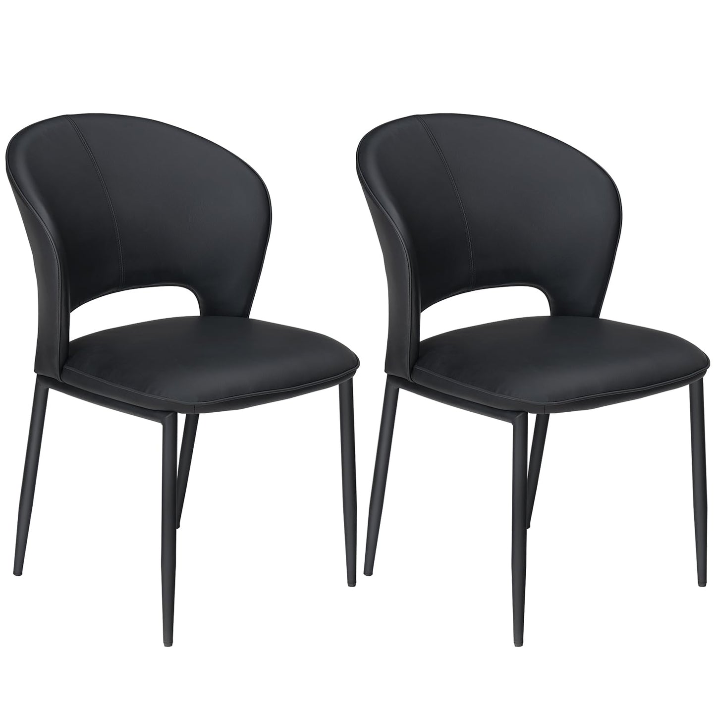 HOOBRO Black Modern Upholstered Dining Chair and Kitchen Chair Set /2PICS