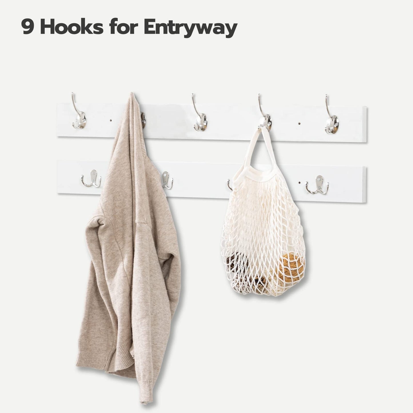 HOOBRO White 39.4-inch Padded Shoe Stool