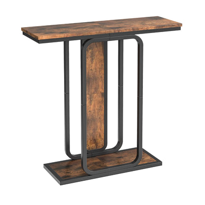 HOOBRO 2-Tier Narrow Console Table for Entryway