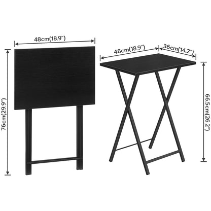 HOOBRO Black Folding TV Tray Table /2PICS