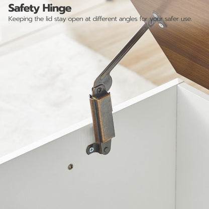 HOOBRO White 39.3-inch Multi-functional Vintage Wooden Storage