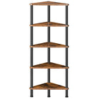 HOOBRO Industrial Style 5-Tier Corner Bookshelf