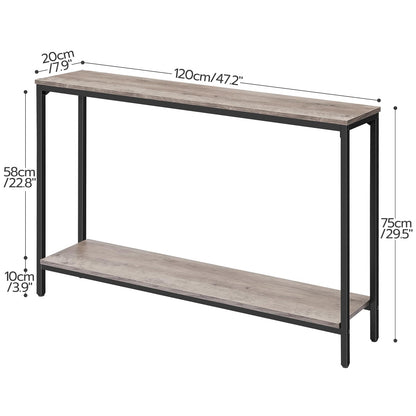 HOOBRO Narrow Console Table with Shelf for Entryway