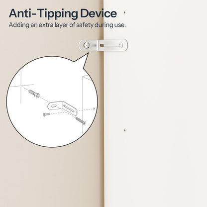 HOOBRO 42.1 inch Large Wooden Shoe Storage Cabinet with 3 Doors