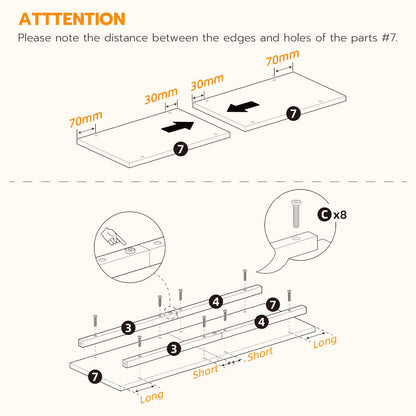 HOOBRO Retro Brown 29.5-inch Double-Layer Narrow Entryway Table with Shelves