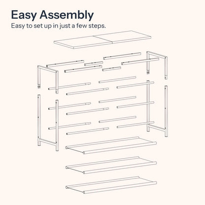HOOBRO 4-Tier Small  Shoe Rack & Shoe Storage Organizer with PU Shelves