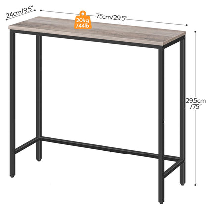 High table with dimensions and weight capacity displayed on a white background