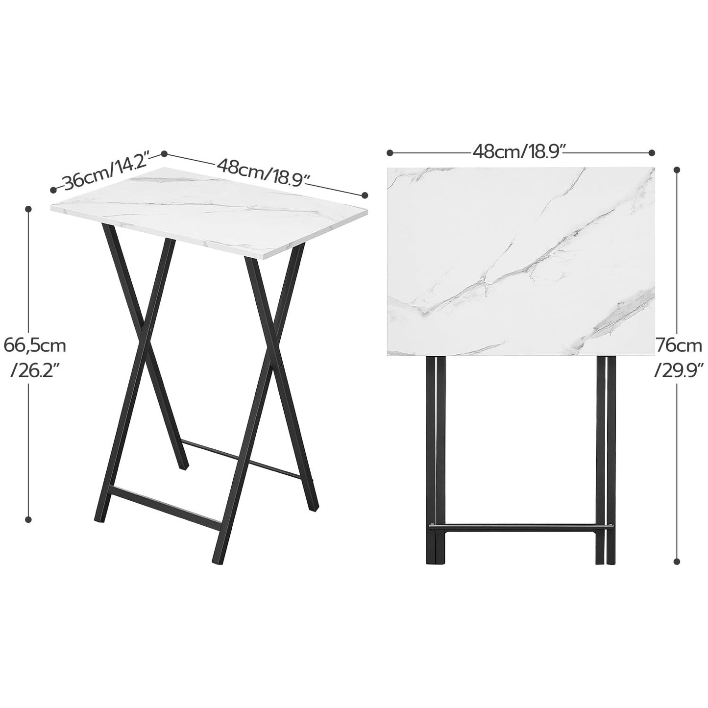 HOOBRO Sturdy, Compact, and Foldable TV Tray Table /2PICS
