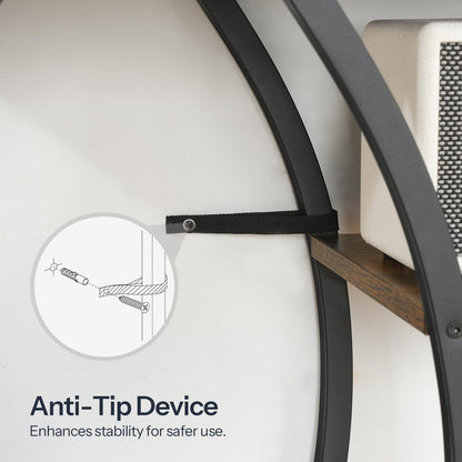 HOOBRO 4-Tier Industrial End Table & Nightstand with Storage Shelves