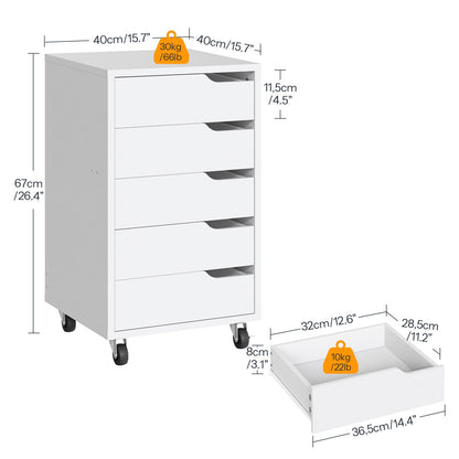 White storage cabinet with dimensions and weight indicators on a white background