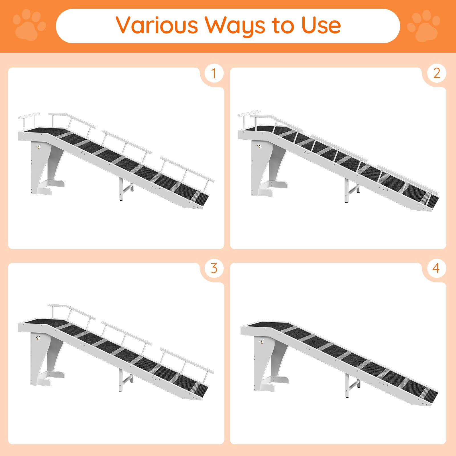 Conveyor belt with different usage scenarios on a peach background