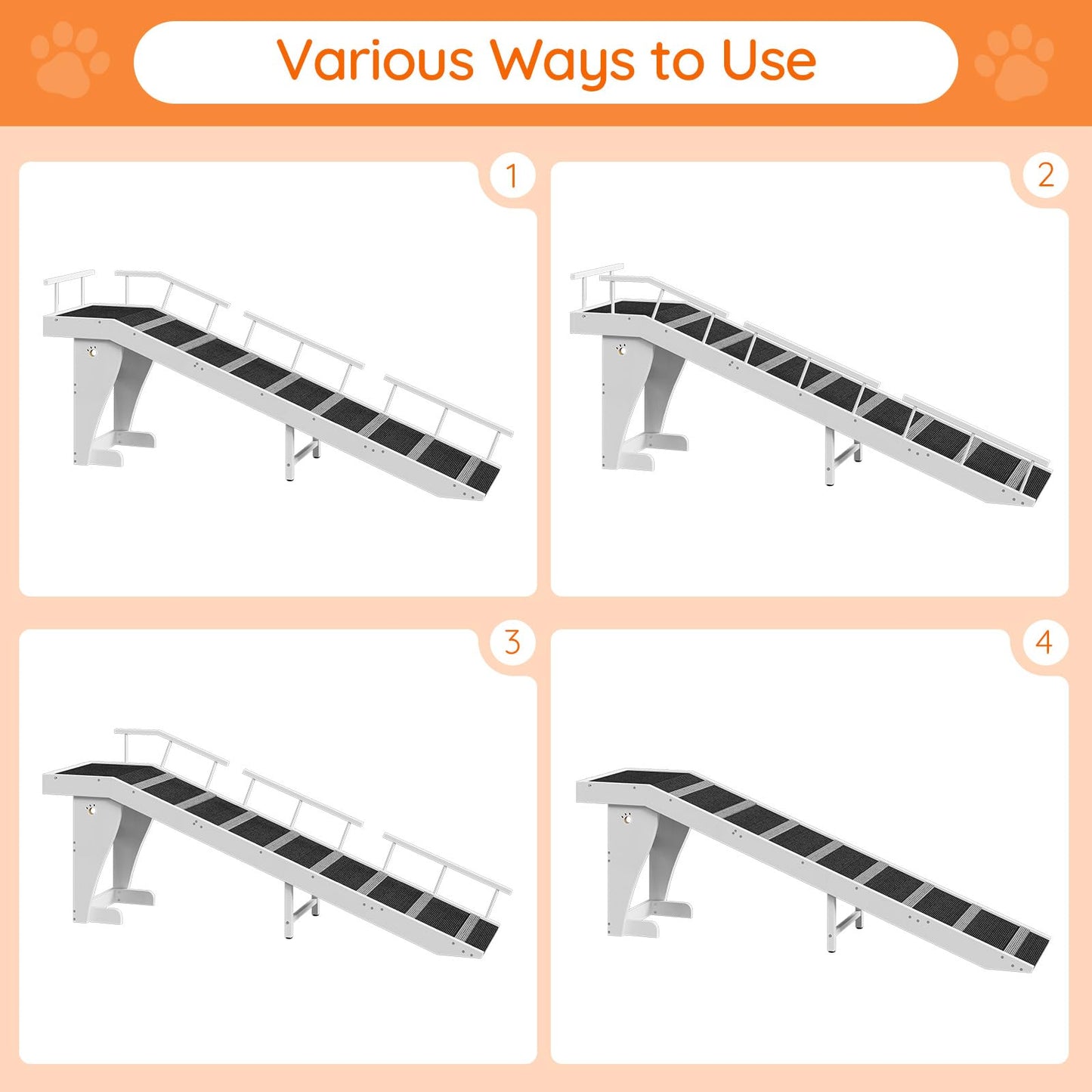 Conveyor belt with different usage scenarios on a peach background