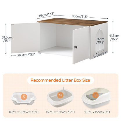 HOOBRO Hidden Cat Litter Box Enclosure with Side Entry