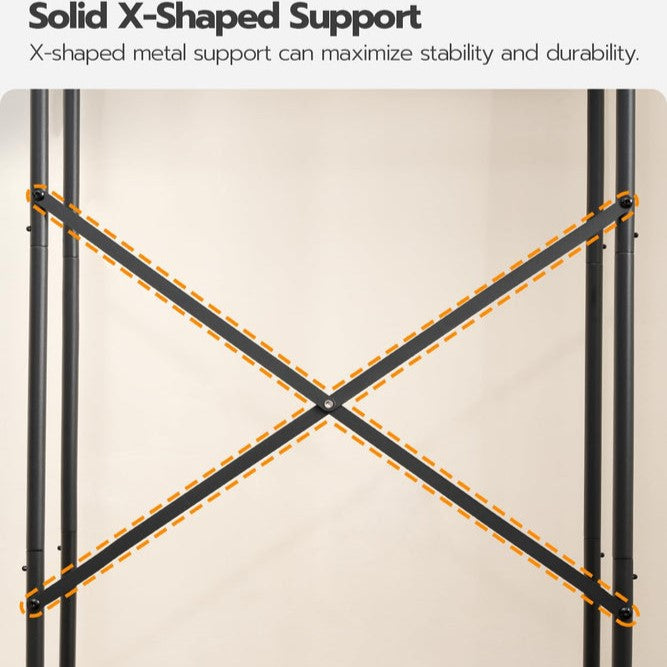 HOOBRO Retro Brown Three-Tier Toilet Above Shelf with Adjustable Legs