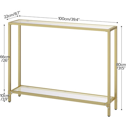 HOOBRO 39.4 inch Metal Frame Entryway Console Table