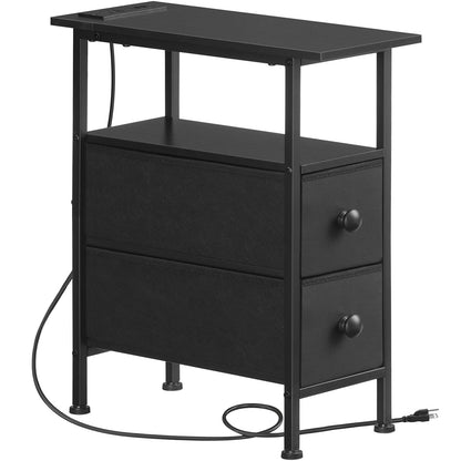 Pure white background image showcasing this black nightstand